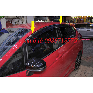 Vè che mưa, vè chắn mưa xe toyota jazz 2015-2020 mẫu vè đen hoặc chỉ mạ crom cao cấp, cả bộ