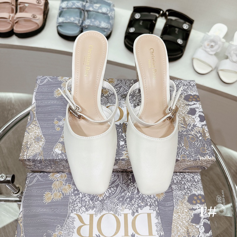Guốc Dior Trắng Đen Full Size 35-39  -  By Anh Dinh Phuong
