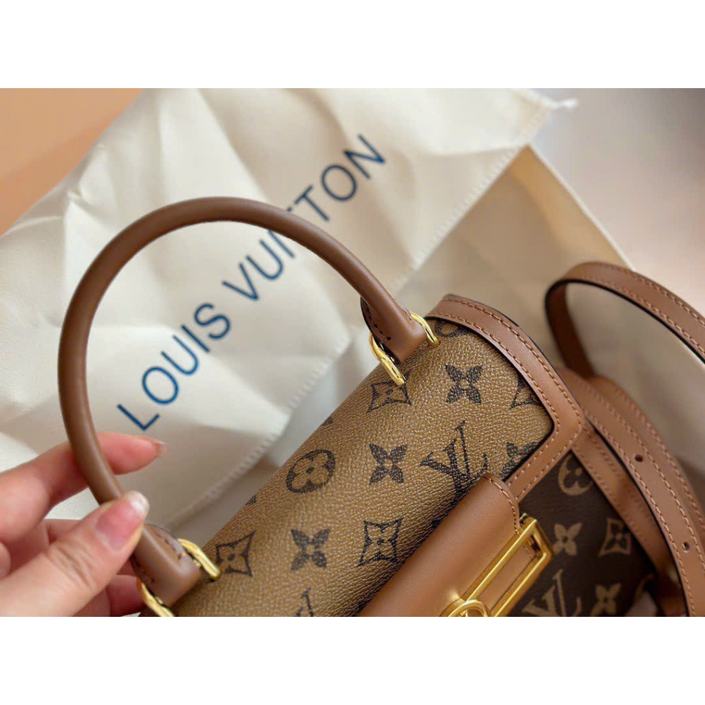 Túi Xách Dauphine Handle Bag Size 23 Da Thật Full Box