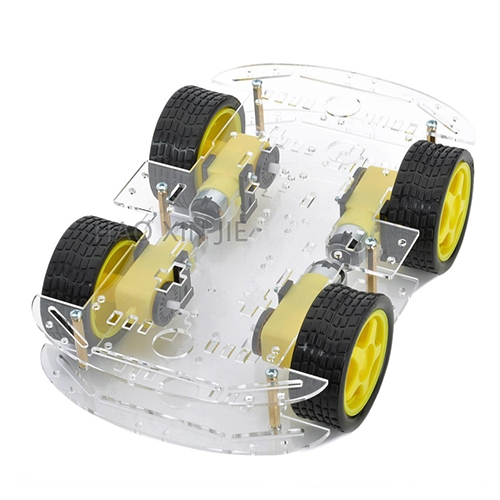 Bộ khung xe robot 4 bánh 2 tầng