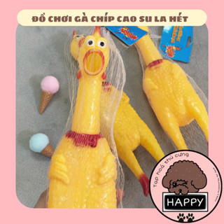  Đồ chơi gà gáy la hét cho thú cưng   Gà cao su bựa chip chip la làng cho chó mèo- Tạp Hóa Thú Cưng Happy 