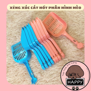 HOẢ TỐC | Xẻng hốt phân hình đầu mèo / Cây xúc cát mèo - Đồ dùng chó mèo - Tạp Hóa Thú Cưng Happy