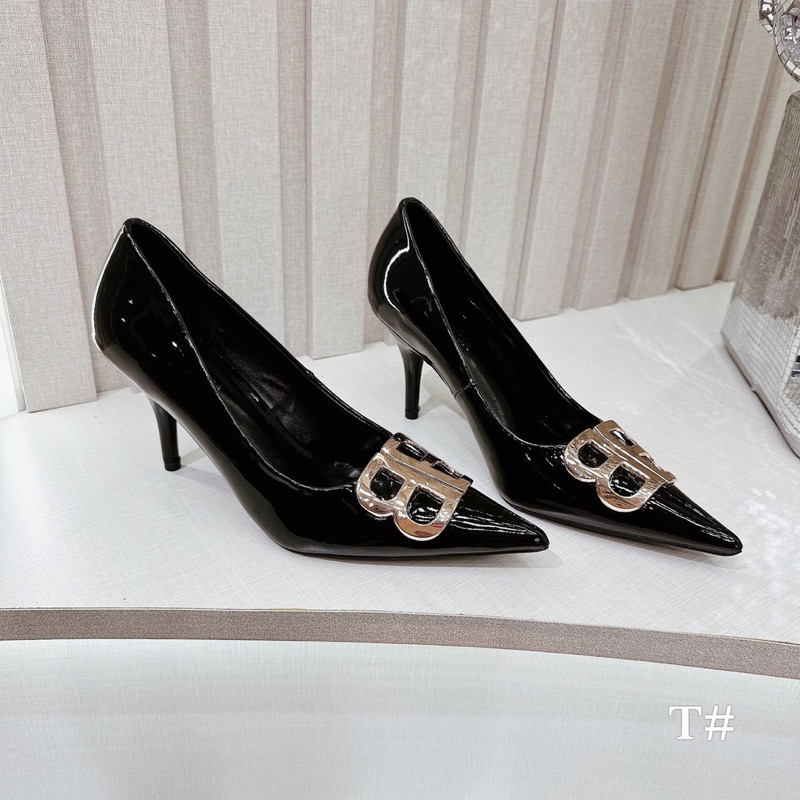 Cao Gót Bóng Balenciaga Trắng Đen Full Size 35-39  -  By Anh Dinh Phuong