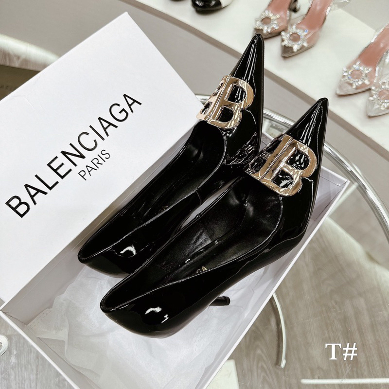 Cao Gót Bóng Balenciaga Trắng Đen Full Size 35-39  -  By Anh Dinh Phuong