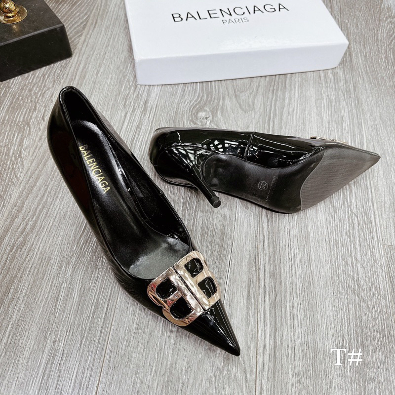 Cao Gót Bóng Balenciaga Trắng Đen Full Size 35-39  -  By Anh Dinh Phuong