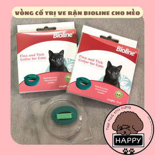 HỎA TỐC | Vòng cổ tránh ve rận và bọ chét Bioline cho mèo / Dây đeo cao su ngăn ve cho thú cưng - Tạp Hóa Thú Cưng Happy