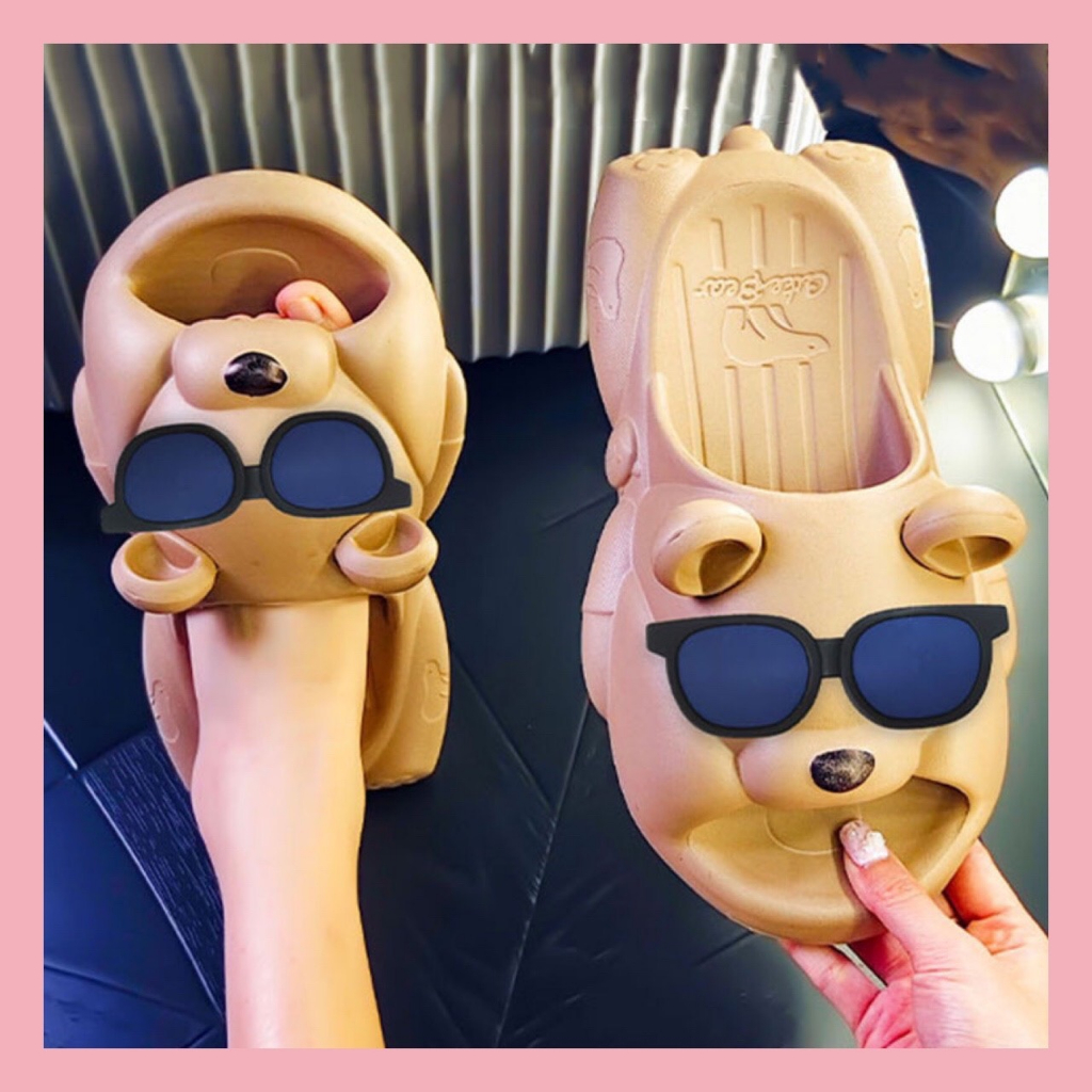 ẢNH THẬT dép sandan siêu nhẹ chú cún đeo kính hottrend 2023 Mã 96