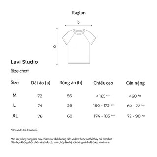 Áo thun Thêu Raglan Lavi Studio/ Waffle