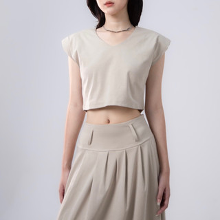 Áo đệm vai dáng ngắn cơ bản Dolly TOP