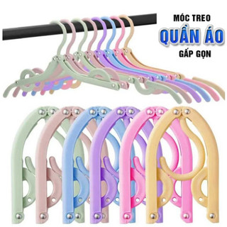 Móc nhựa treo quần áo đa năng gấp gọn thông minh, móc xếp du lịch.