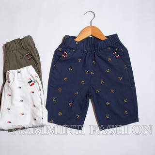 QUẦN SHORT KAKI LƯNG THUN BÉ TRAI 8-25 KÝ