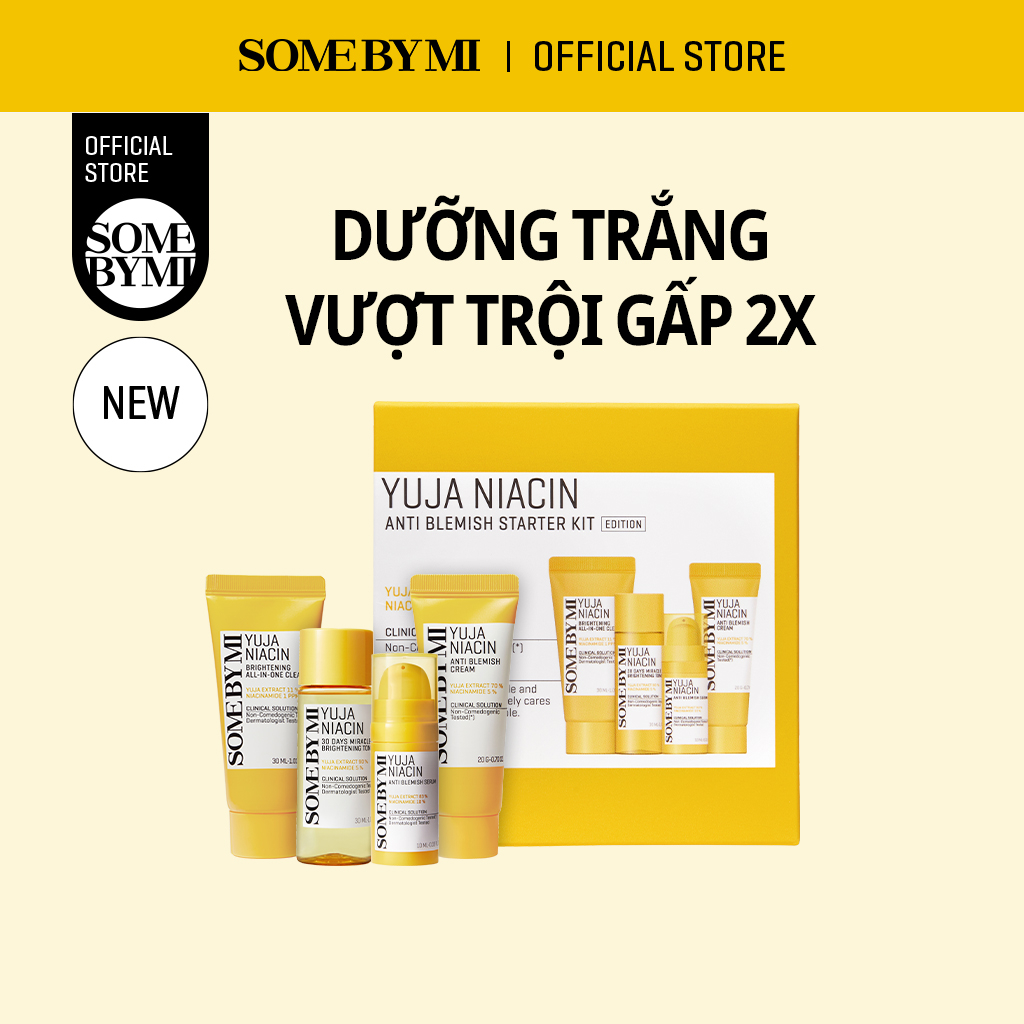 Bộ Dưỡng Sáng Da Toàn Diện Some By Mi Yuja Niacin 30 Days Brightening Starter Kit - 4 sản phẩm Mini size