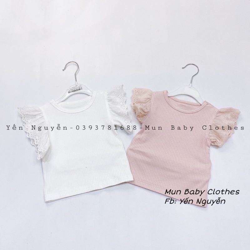 Set Áo thun  cộc tay cánh tiên dễ thương mix Quần short Zara xuất dư cho bé gái