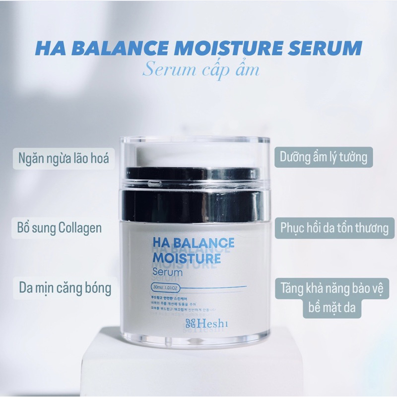 Serum cấp ẩm dưỡng da căng bóng heshi ha