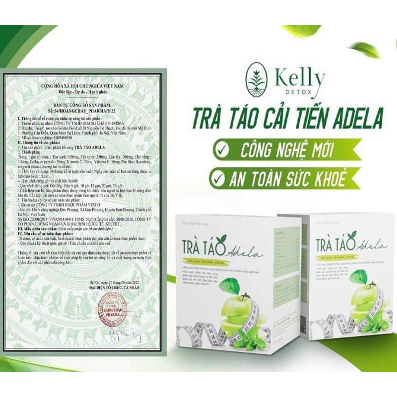 Tách lẻ 1 gói trà Táo Giảm cân Kelly