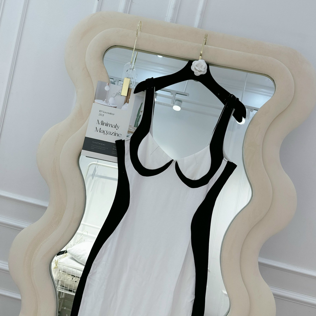 Váy Body Dáng Dài Viền Đen, Chất Zip Sịn Loại 1 Siêu Hot Hit