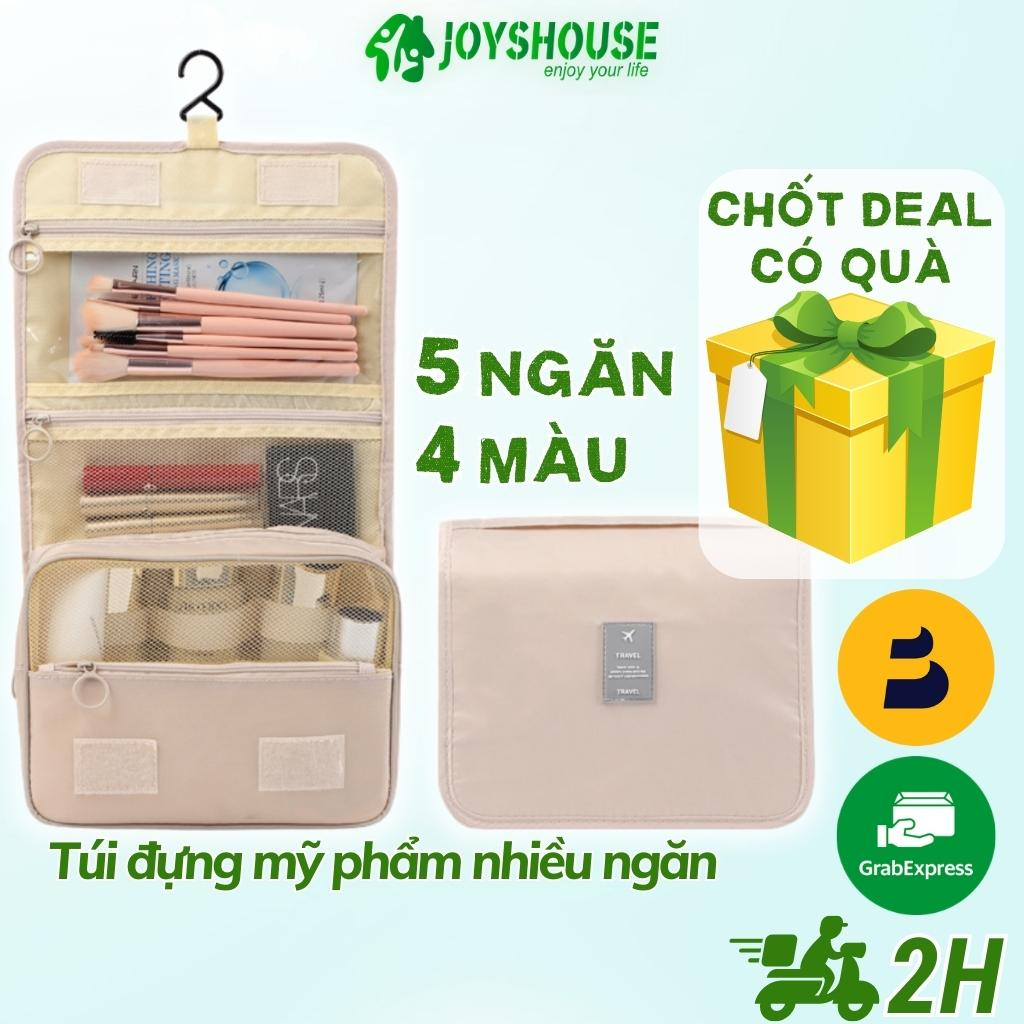 Túi đựng mỹ phẩm du lịch và đồ trang điểm đa năng kết hợp đựng đồ cá nhân có 5 ngăn chống thấm nước và quai xách