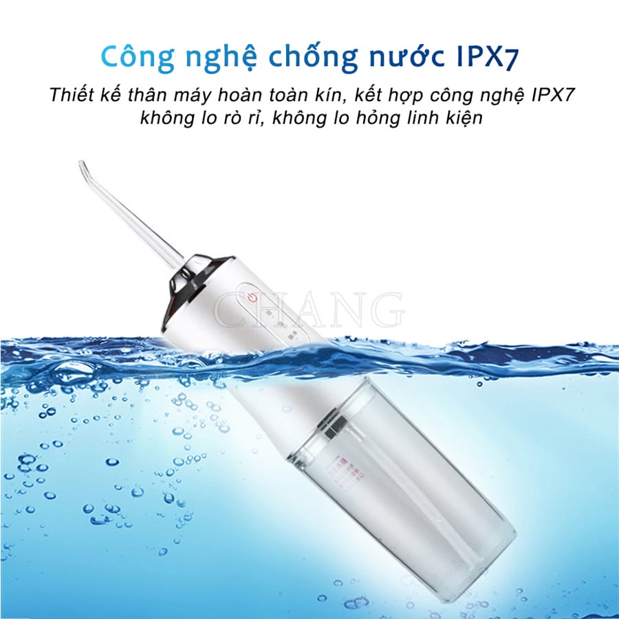 Máy Tăm Nước Oral Irrigator Vệ Sinh Răng Miệng Cao Cấp Làm Sạch Răng Miệng Với 3 Chế Độ Xịt 4 Đầu Tăm