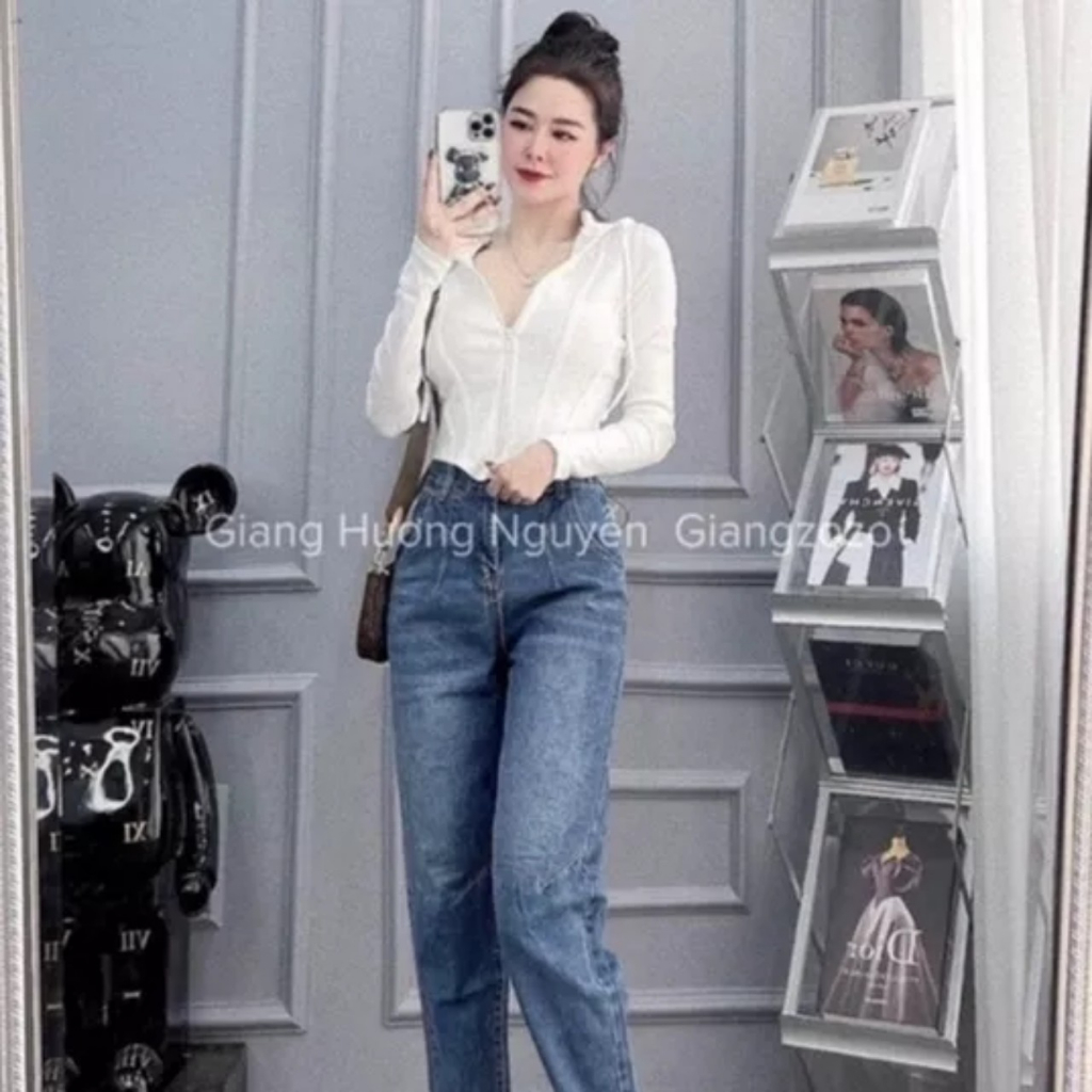 Áo khoác khóa kéo thu đông kiểu cadigan sang chảnh AS91