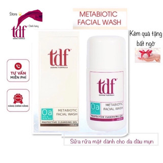Sửa rửa mặt TDF Metabiotic Facial wash 100ml chuyên biệt cho da dầu mụn được bổ sung thêm men vi sinh có lợi cho da mặt