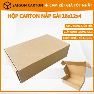 20 Hộp carton 18x12x4 nắp gài  - sản xuất bởi SAI GON CARTON
