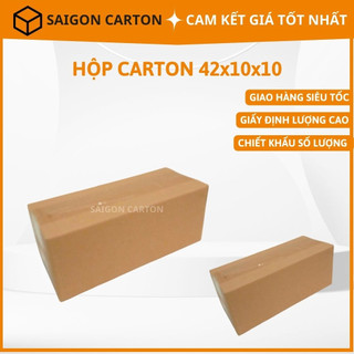 20 Hộp carton đóng gói hàng cho shop online size 42X10X10 cm -  sản xuất bởi SÀI GÒN CARTON