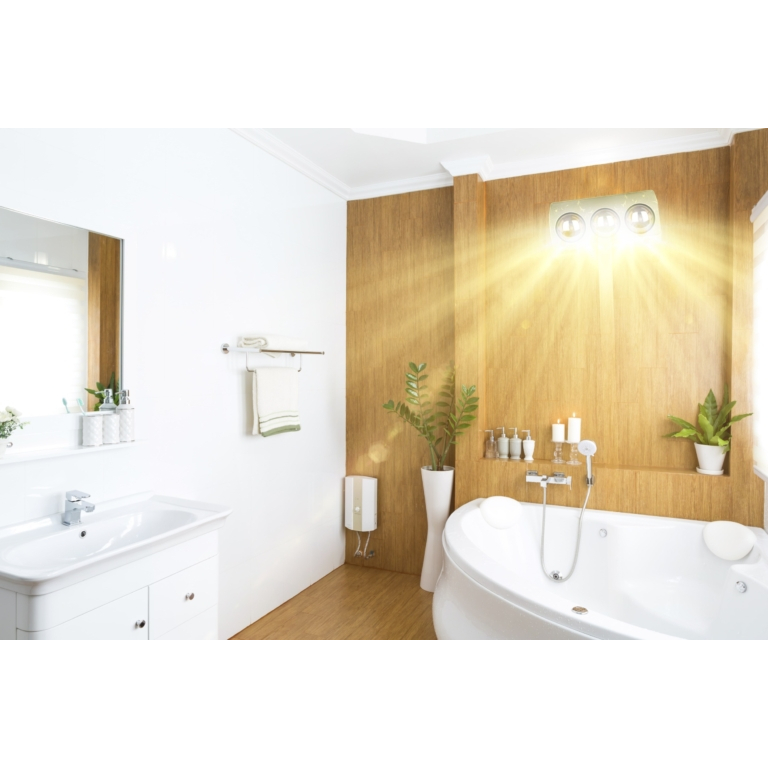 Đèn sưởi nhà tắm 3 bóng TLCLighting - Đèn sưởi, trang trí nhà tắm công suất 275W x 3 bóng Vàng