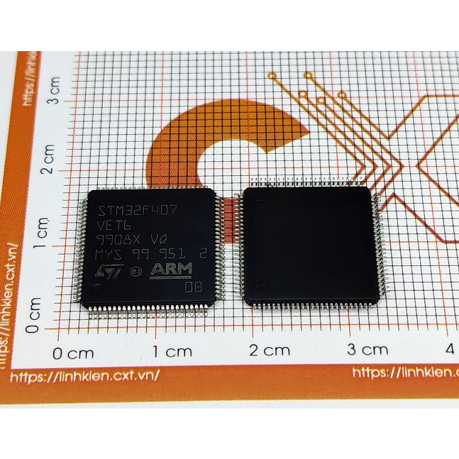 Chip STM32 STM32F407VET6 IC MCU 32-bit 512kB Flash 100LQFP SMD Chính hãng ST