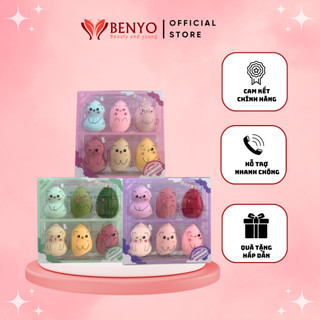 Set 6 bông mút tán nền Habaria