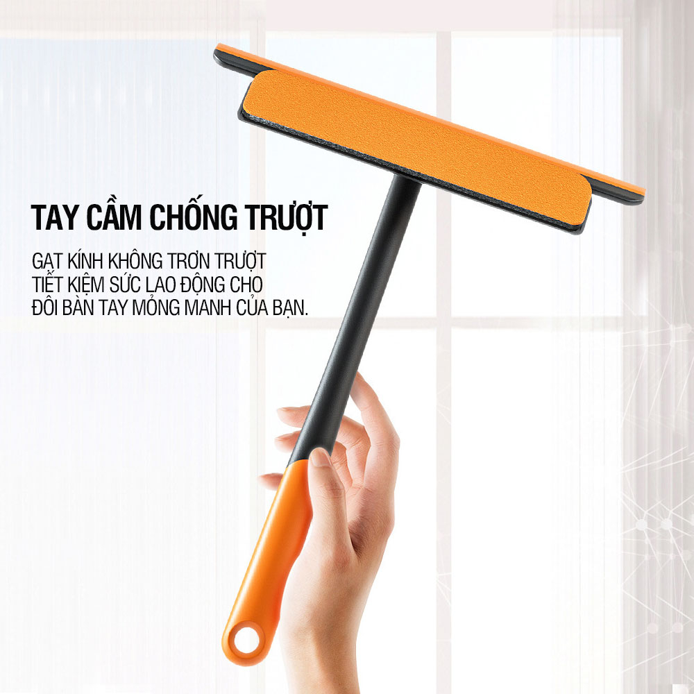 Cây lau kính đa năng Kitimop-3in1 chổi lau kính, gạt chùi kính 3 trong 1, nhỏ gọn tiện lợi hiệu quả