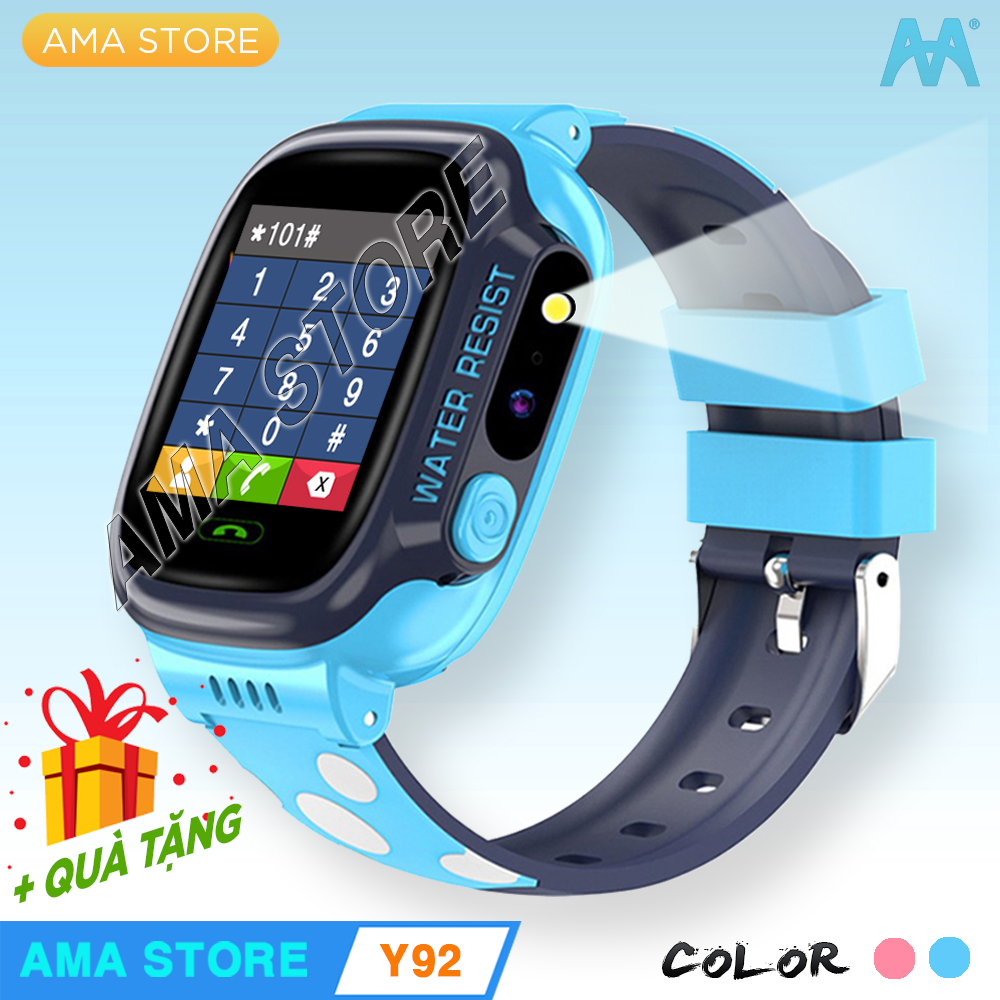 Đồng Hồ Thông Minh cho Trẻ em 6 đến 11 tuổi Lắp Sim Độc lập nghe gọi 2 chiều AMA Watch Y92