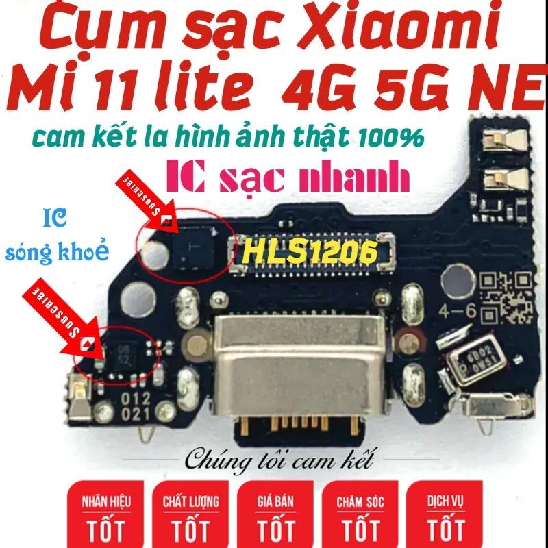 Cụm chân sạc Xiaomi Mi 11 Lite 4G 5G NE hàng xịn