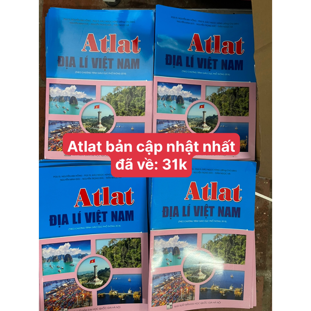 Atlat địa lí Việt Nam bản mới nhất phù hợp với cả chương trình mới (bán kèm bút chì ROCO 5k)