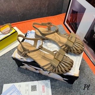 (SALE) Sandal Rọ Miu 2p Da Mềm Êm Fullbox Cao Cấp