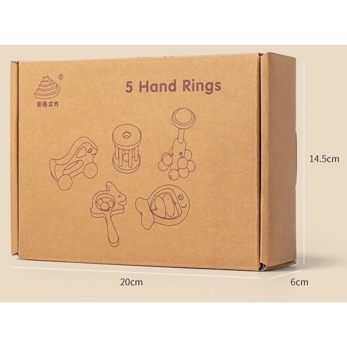 Set đồ chơi gỗ cho bé, quà tặng trẻ sơ sinh, đồ chơi montessori