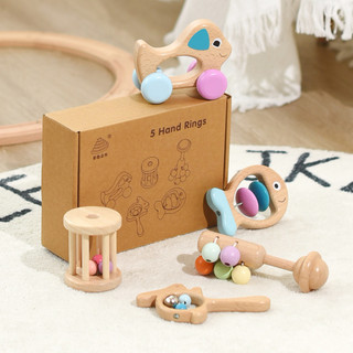 Set đồ chơi gỗ cho bé, quà tặng trẻ sơ sinh, đồ chơi montessori