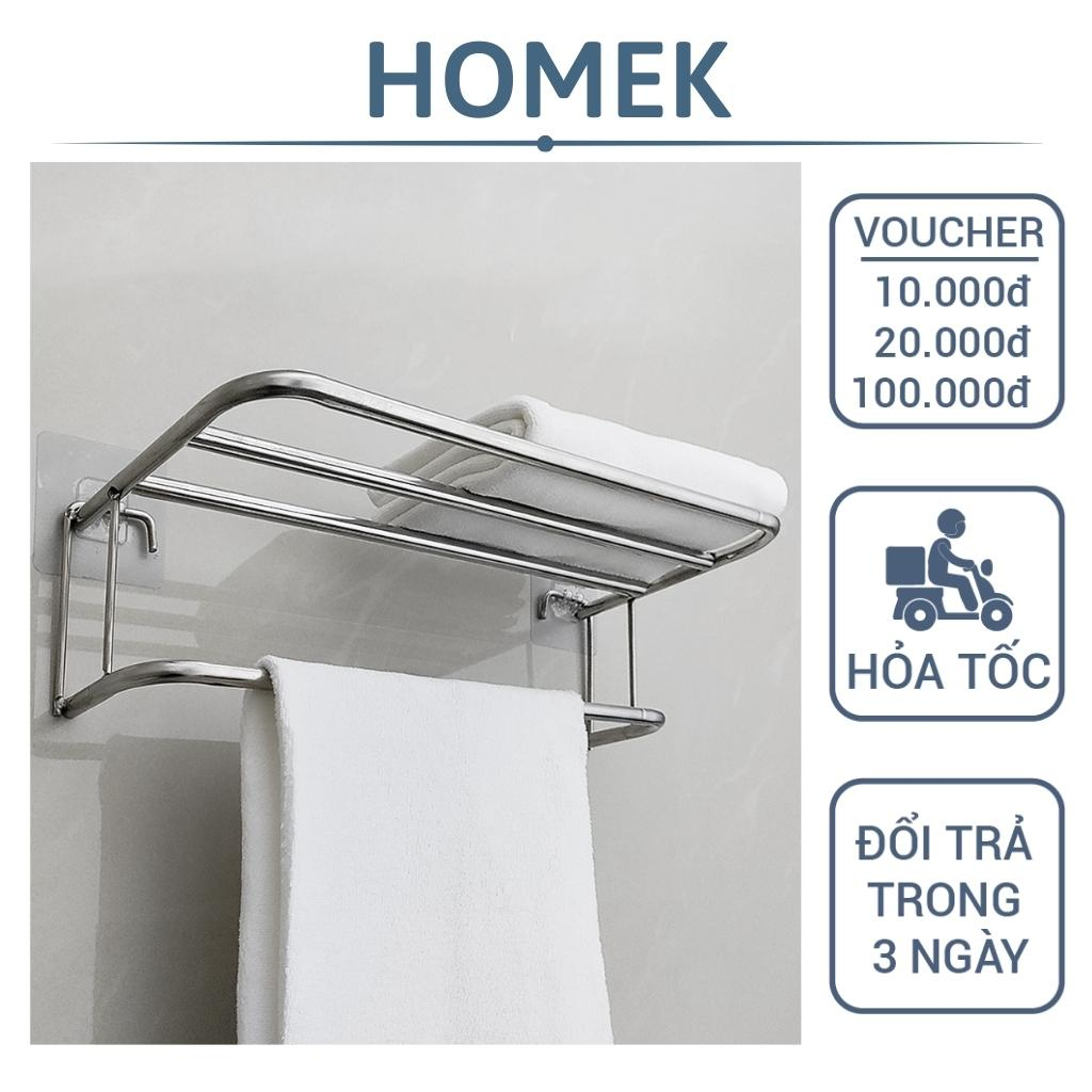 Giá treo khăn nhà tắm inox dán tường, thanh treo khăn, kệ nhà tắm không han rỉ dính tường chắc chắn tiện lợi