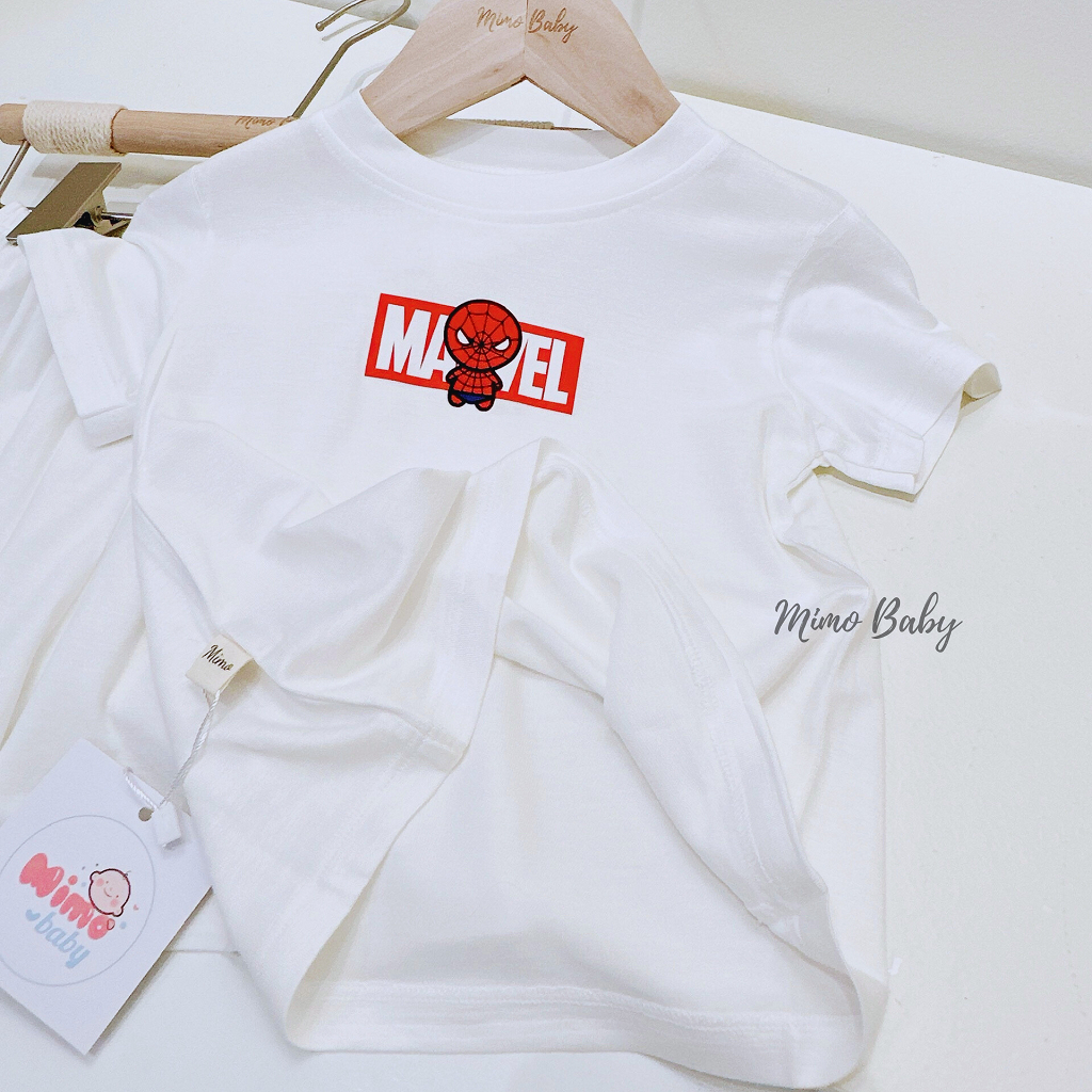 Bộ quần áo cộc tay in hình các siêu anh hùng cho bé trai QA100 Mimo Baby