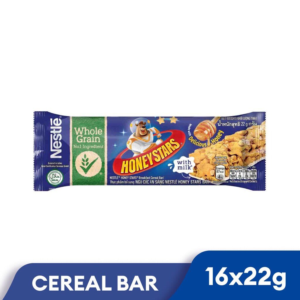 Hộp 16 Thanh Ngũ Cốc Ăn Sáng Nestlé Fitness Honey Stars 22G/Thanh