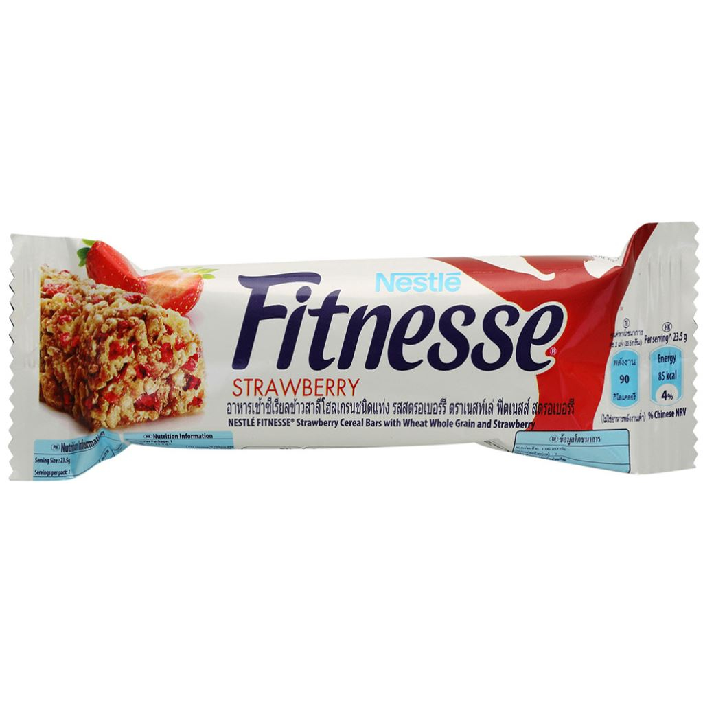 Hộp 16 Thanh Ngũ Cốc Ăn Sáng Nestle Fitnesse Vị Dâu 23.5G/Thanh