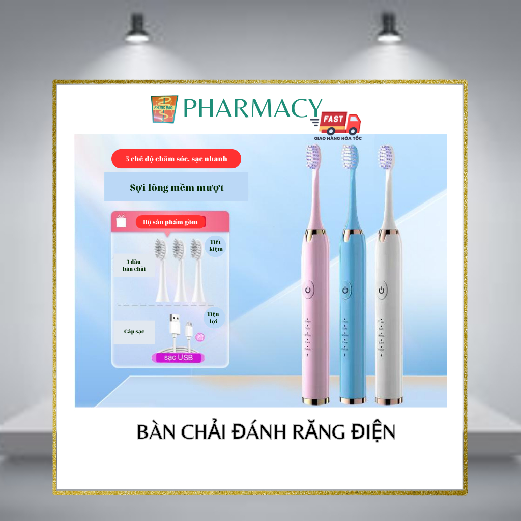 Bàn chải điện Ultradent Toothbrush làm sạch mảng bám, lông mềm, chăm sóc nướu với 5 chế độ