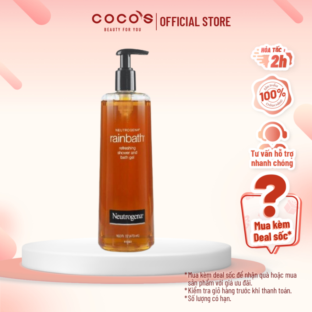 Sữa Tắm Neutrogena Dưỡng Ẩm & Tươi Mới Dạng Gel Rainbath Original Shower And Bath Gel 473ml