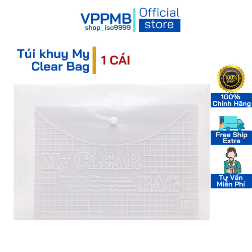 1 Túi Khuy Bấm My Clear Bag, Túi Cúc Bấm Đựng Tài Liệu