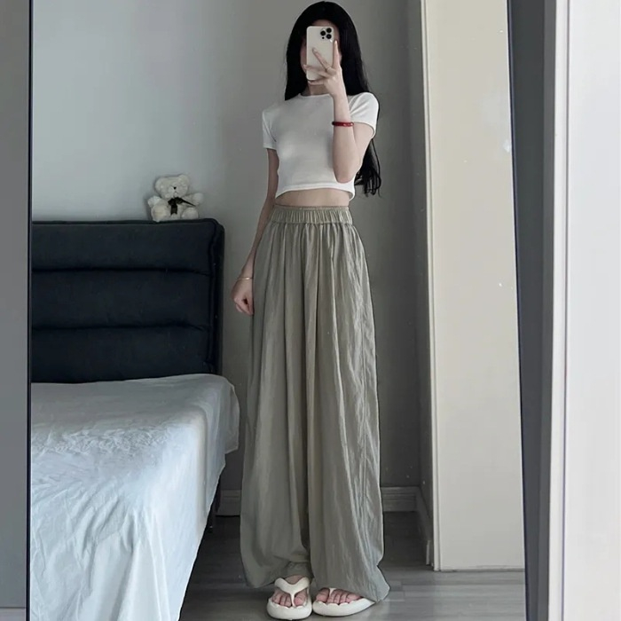 Quần Ống Rộng Nữ Vải Đũi Mát Cao Cấp Ba Màu Hót Hít, Cạp Cao Lên From Xinh MA277