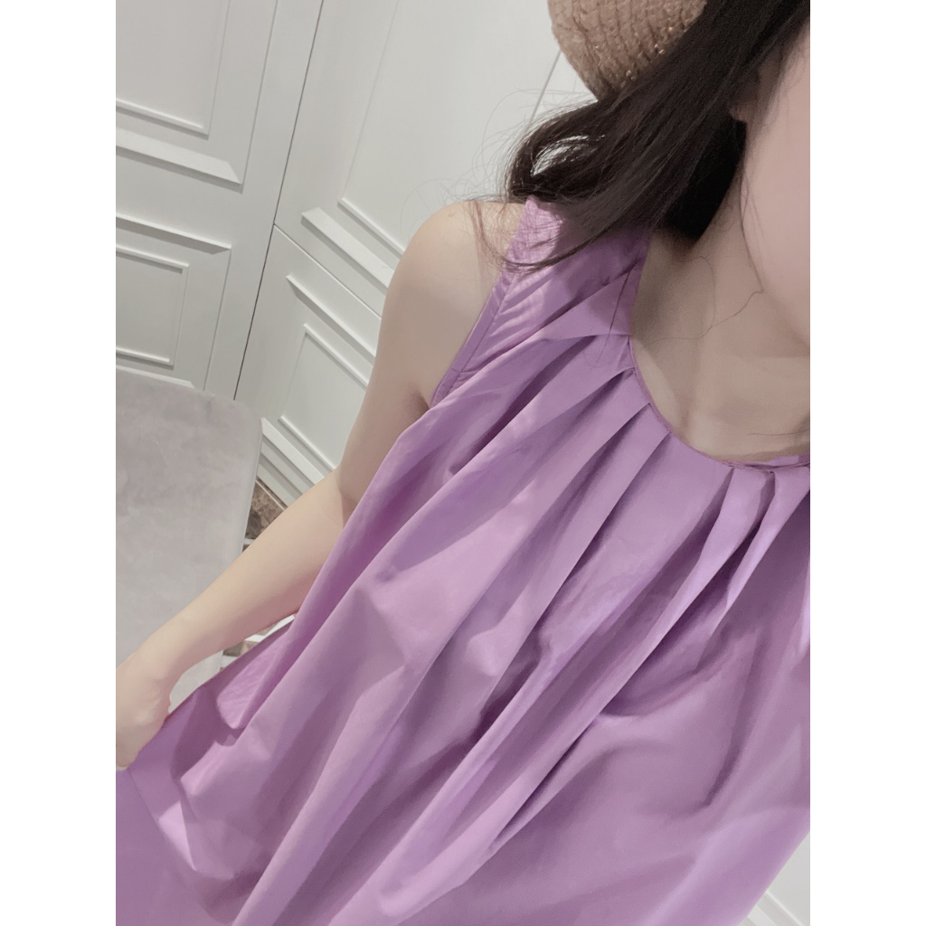 BÁN SỈ  VÁY ĐÔI MẸ BÉ MÀU TÍM SUÔNG SÁT NÁCH