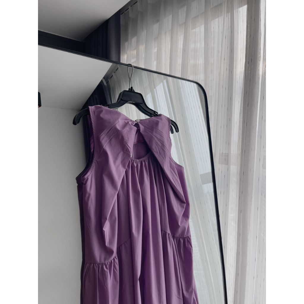 BÁN SỈ  VÁY ĐÔI MẸ BÉ MÀU TÍM SUÔNG SÁT NÁCH