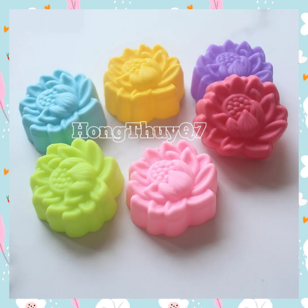 Khuôn Hoa Sen Silicon Làm Thạch Rau Câu, Sô Cô La, Bánh Nướng, Làm Nhân Bánh /13.52/ - Hong Thuy Q7