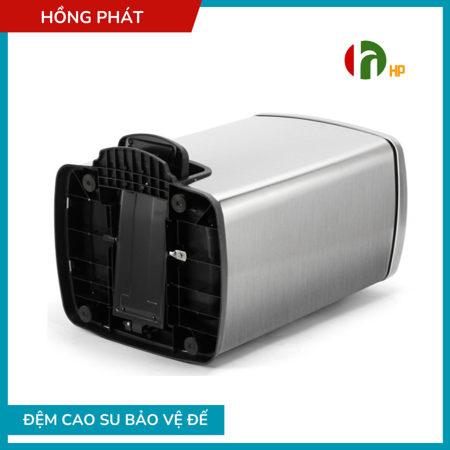 Thùng Rác CÓ Bàn Đạp Hình Chữ Nhật 20L/30L Có Nắp Đóng Êm, Thép Không Gỉ