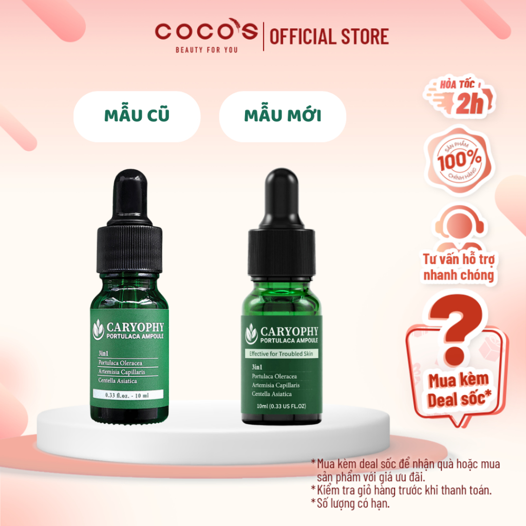 Tinh Chất Giảm Và Ngăn Ngừa Mụn Caryophy Portulaca Ampoule 10ml