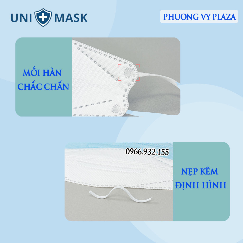 Thùng 300 Chiếc Khẩu trang KF94 UNI MASK 4 lớp khấng khuẩn công nghệ Hàn Quốc